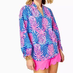 Lilly Pulitzer Sherida Top Worn 2x